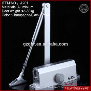 Aluminum alloy sand silver Medium square door closers hardware